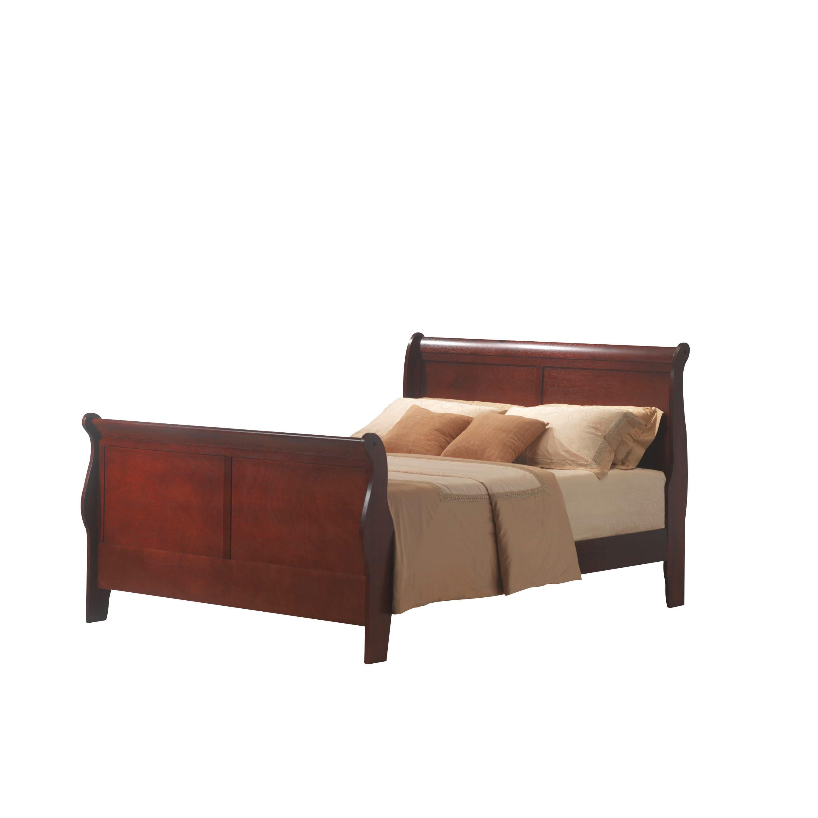 Acme Furniture Louis Philippe III Queen Transitional Sleigh Bed, A1  Furniture & Mattress