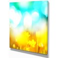 thumbnail image 2 of Yellow Flowers on Blue Background - Large Flower Canvas Art Print, 2 of 3
