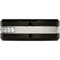 thumbnail image 3 of Stainless Steel Polished Black Ceramic Cz Beveled Edge Ring (Size 13) Made In China sr563-13, 3 of 5