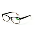 thumbnail image 4 of 3 Pairs of Women Classic Clear Lens Reader With Spring Hinges - Half Translucent Tortoise Reading Glasses  +2.50, 4 of 6