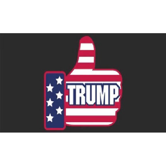 TRUMP 2024 THUMBS UP PATRIOTIC USA 2024 BLACK Vinyl Decal Bumper Sticker