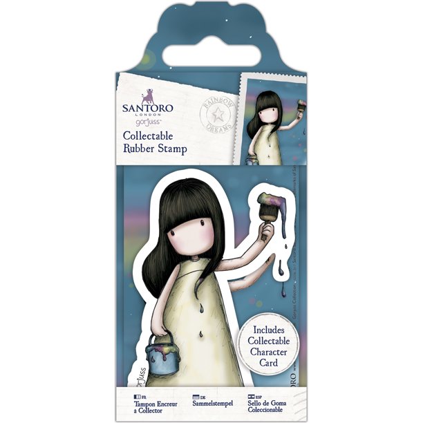 Santoro's Gorjuss Rubber StampNo. 46 Rainbow Dreams
