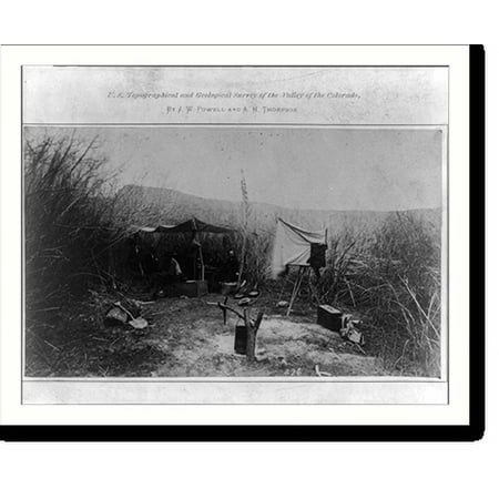 Historic Print, The first camp, Green River, Wyoming, 16" x 20"
