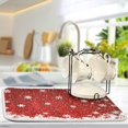 thumbnail image 6 of Dish Drying Mat for Kitchen Counter 18 x 16 Inch Romantic Christmas Snowflake on Red Microfiber Dish Mat Drying Pad Absorbent Dishes Pad Dish Drainer Rack Mats, 6 of 7