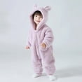 thumbnail image 2 of Krdevn Soft Baby Bodysuit Jumpsuit for Boys Girls Toddler Winter Fall Outfit Cozy Warm Romper Playwear,Size:12-18 Months, 2 of 9