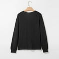 thumbnail image 6 of Craaazy Sweatshirt For Women V-Neck Long Sleeve Solid Waffle Knit Tops Gifts For Women, 6 of 7