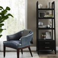 thumbnail image 2 of Simpli Home Sawhorse 4 Shelf Soild Wood Modern Ladder Bookcase in Black, 2 of 8