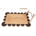 thumbnail image 4 of Rectangle Rug Natural Jute Rug Hand Braided Beige and Blue Color Area Rug, 4 of 5