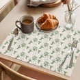 thumbnail image 3 of Green Hummingbird Placemats Set of 6, Summer Animal Garden Flower Leaf Linen Texture Non-Slip Place Mats Washable Table Mats for Kitchen Dining Table Decorations Indoor/Outdoor, 3 of 9