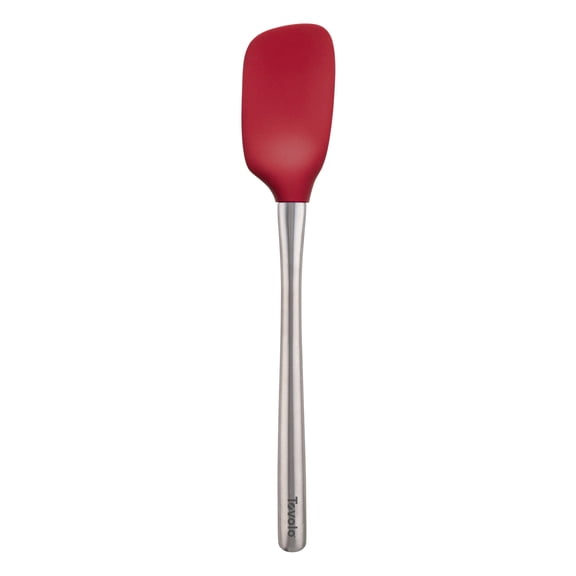 Tovolo Flex-Core Silicone Spoonula Stainless Steel Handle, Cayenne