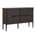 thumbnail image 6 of Walker Edison Modern Fluted Wood Sideboard with Storage, Dark Brown Oak, 6 of 12