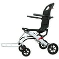 thumbnail image 4 of SHUO Y Transport Wheelchair 17.7 Inches Lightweight Foldable Wheelchair Portable Aluminum Alloy Travel Wheelchair with Handlebar Brake Lever for Adults Seniors, Supports 265lbs Capacity, 4 of 6