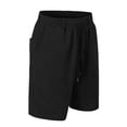 thumbnail image 4 of FUZHIQ Men's Gym Shorts Elastic Waistband Board Shorts Classic-Fit Walking Summer Shorts Solid Splice Pocket,S, 4 of 5