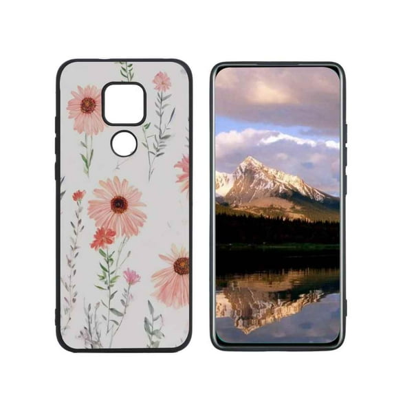 Compatible with Moto G Play 2021 Phone Case, Flowers-9 Case Men Women, Flexible Silicone Shockproof Case for Moto G Play 2021