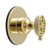 Kingston Brass KS3032RKX Webb Single-Handle Three-Way Diverter Valve with Round Trim Kit, Polished Brass