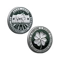 thumbnail image 2 of Four Leaf Clover Good Luck Coin - Wealth Success Health Peace Gift for Family Friends - Relief Design Wallet Ornament, 2 of 6