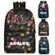 thumbnail image 2 of Roblox-mochila con cremallera para hombre y mujer, Bolsa Escolar con forma de diamante para estudiantes, bolso de ocio para ordenador y cuaderno, 2 of 4