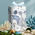 thumbnail image 5 of Ocean Wrapping Paper Roll - Mini Roll - 17 Inch x 9.8 Feet - Octopuses Fish Design for Boys Girls Kids Birthday, Baby Shower, 5 of 14