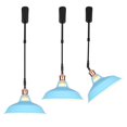 thumbnail image 1 of FSLiving Adjustable Height Track Pendnat Light J-Type Macaron Retractable Track Spotlight with Telescoping Rod Adjustable Gimbaled Lamp-Post Juno Track DIY Instant On Cover Lamp, Blue - 3 Lights, 1 of 7