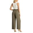 thumbnail image 7 of Airmenty Womens Casual Wide Leg Pants High Waisted Business Casual Trousers Work Pants with Removable Belt, 7 of 7