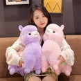 thumbnail image 5 of Cartoon Alpaca Plush Toys 19.7'' Soft Soothing Llama Stuffed Animal Doll Prety Home Decor Cute Gift, 5 of 13