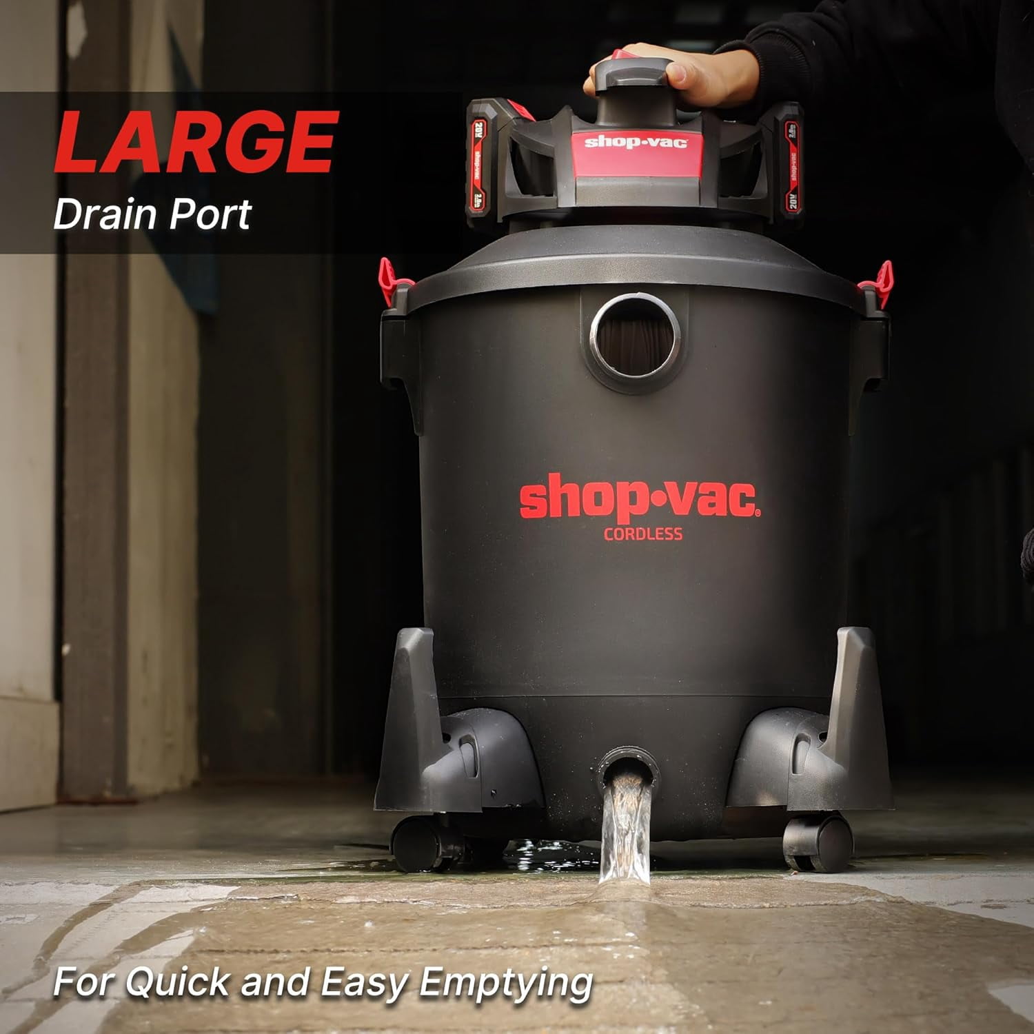 Shop-Vac 20V Cordless 10 Gallon Wet Dry Vacuum with (2) 2.0Ah Batteries and Charger