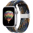 thumbnail image 1 of Compatible with Apple Watch iWatch Bands 38mm 40mm 41mm 42mm 44mm 45mm Women Men, Adjustable Braided Solo Loop Stretchable Elastics Sport Wristband fo, 1 of 4