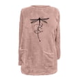 thumbnail image 2 of WXLWZYWL Womens Fuzzy Fleece Pullover Sweatshirt Long Sleeve Crew Neck Loose Fit Tunic Tops with Pockets Fall Winter Warm Tops, 2 of 6