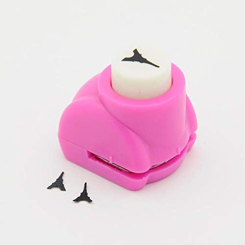 1Pcs Tower Mini Plastic Craft Punch Sets Random Color Paper Punch Cutter Single Crafting Punch Shape Hole Puncher for DIY Scrapbooking Nail Art Punchers Supplies 33x26x31mm