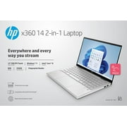 HP 14 FHD Pavilion x360 Laptop, Intel Core i5-1235U, 8GB, 256GB, Silver, Windows 11, 14-dy2050wm