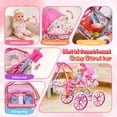 thumbnail image 5 of JoyStone Baby Doll Stroller Set Toys for Girls Toddler, Baby Doll Accessories and 2 Sets Doll Clothes for Realistic Pretend Play, 5 of 9