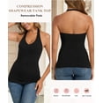 thumbnail image 2 of MANIFIQUE Compression Shapewear Tank Tops for Women, V Neck Halter Tank with Built in Bra, Tummy Control Body Shaper, 2 of 6