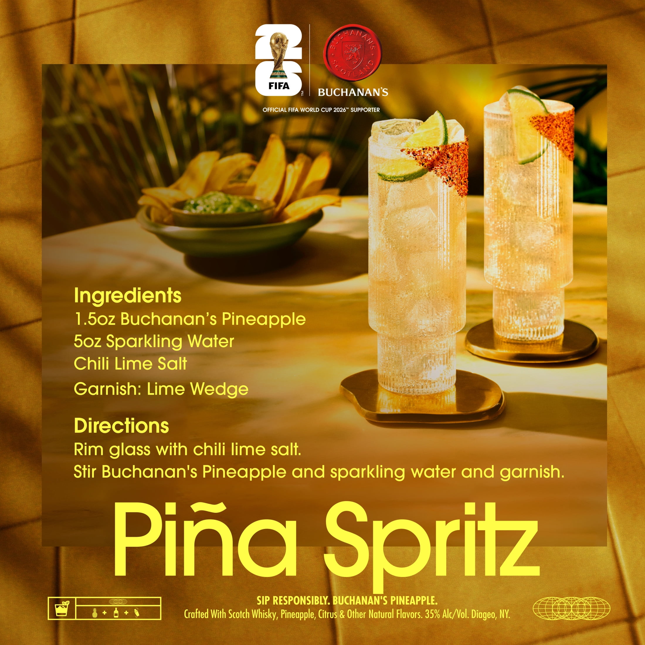 Buchanan's Pineapple Scotch Whisky with Citrus Flavors, 750 ml, 70 Proof