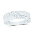 thumbnail image 2 of 14Kt White Gold 3/4 Ctw Natural Diamond Square Trio Set, Womens Size: 5.5 / Mens Size: 8.5, 2 of 3