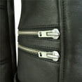 thumbnail image 4 of Womens Short Tailored Fit Morino Black Real Sheepskin Cross Zip Biker Style, 4 of 8