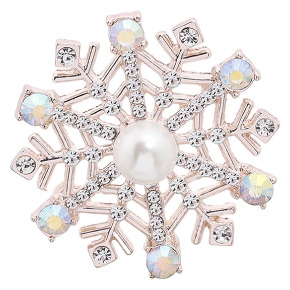 yotijay Fashion Christmas Brooch Pin Decorative DIY Craft for Party Bags Women Snowflake Snowflake 4.1x4.1cm