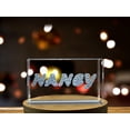 thumbnail image 3 of Nancy | Names Art 3D Engraved Crystal, 3 of 6