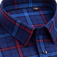 thumbnail image 6 of DDAPJ pyju Big and Tall Button Down Shirts for Men Flannel Plaid Shirt Regular Fit Business Casual Shirts Lightweight Gingham Shirts with Chest Pocket Wine XXL, 6 of 7