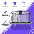 thumbnail image 3 of Machrus Moxie Pumpkin-Shaped Outdoor Trampoline Set with Premium Top-Ring Frame Safety Enclosure, 14 FT - Grey, 3 of 6