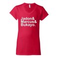thumbnail image 2 of Wild Bobby, Jadon & Marcus & Bukayo, Sports, Women Standard V-Neck Tee, Red, XX-Large, 2 of 5