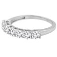 thumbnail image 2 of Dazzlingrock Collection 0.90 Carat (ctw) Round White Diamond 7 Stone Bridal Anniversary Ring | 14K White Gold, Size 7.5, 2 of 4