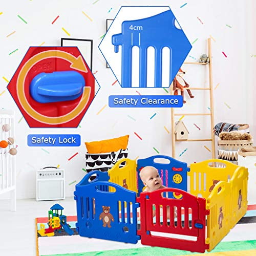 baby playpen kid 8 panel safety play center yard baby playpen kids home indoor outdoor pen