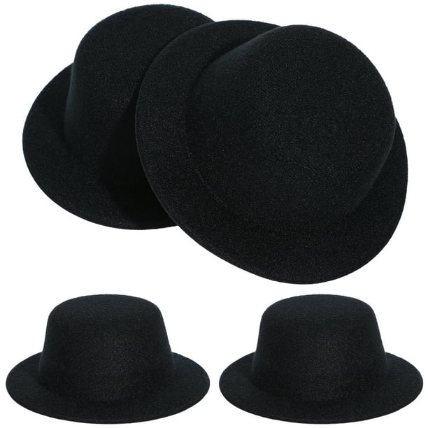 GOOHOCHY 4 piezas de sombreros formales de tela hechos a mano, sombreros formales decorativos, accesorios para hacer sombreros.