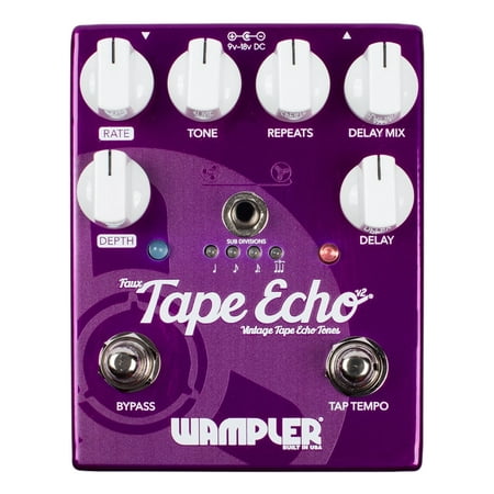 Wampler Pedals Faux Tape Echo V2 Delay Effects (Best Tape Echo Pedal 2019)