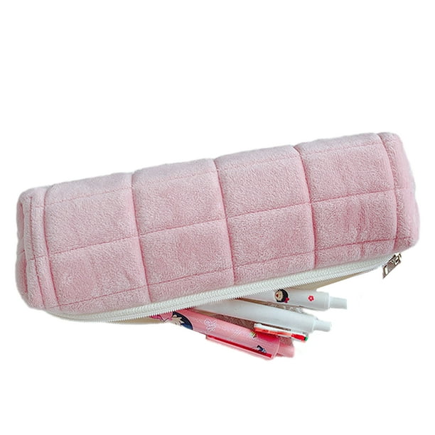 Estuche de peluche Apuakthei, bolsa de maquillaje, estuche con cremallera para lápices, para suministros de oficina, cosméticos, maquillaje, accesorios de viaje