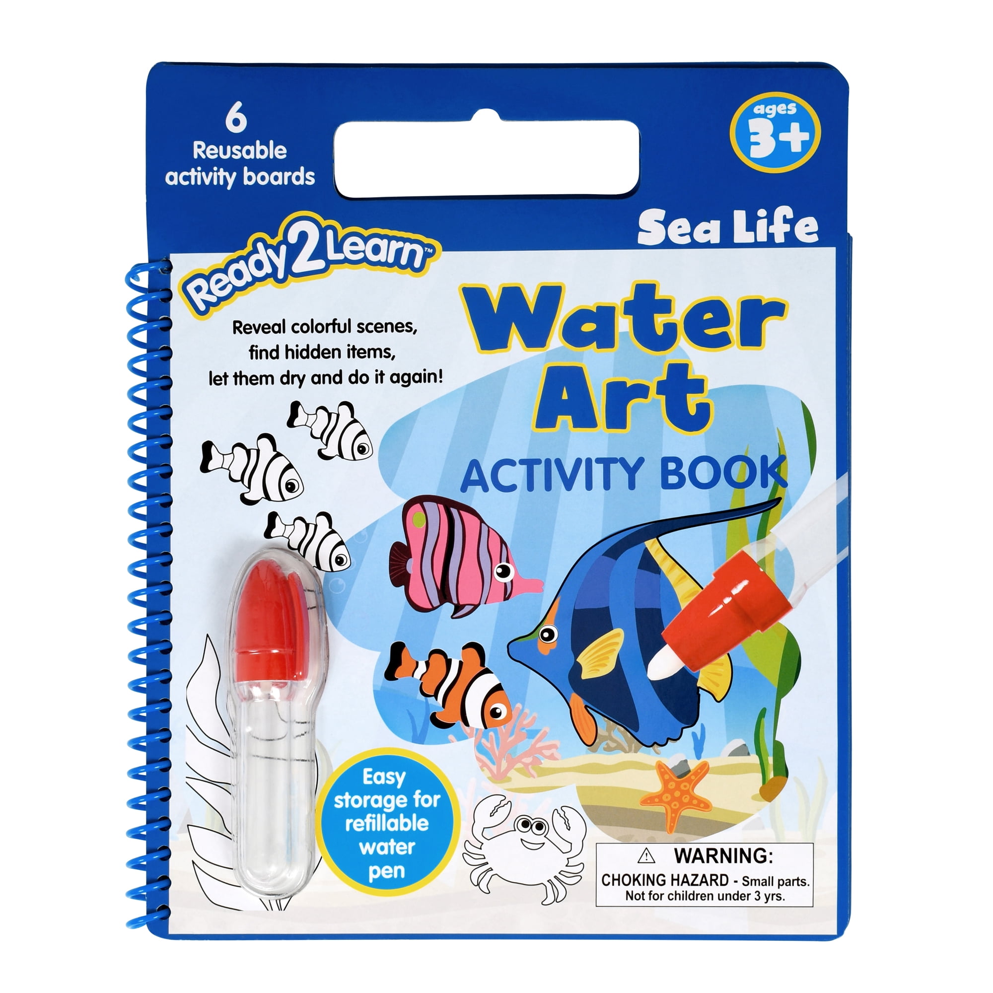 READY 2 LEARN Water Art Activity Book - Sea Life, Pack of 6