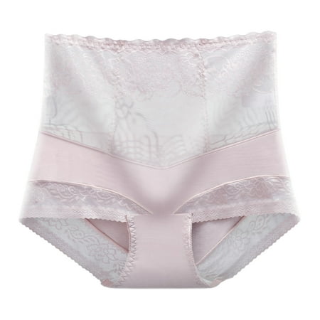 

Women s Sexy Lace Panties Stretch High Waisted Tummy Control Underwear Briefs For Women Girls L Pink