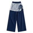 thumbnail image 4 of Liyamei Girls Casual Pants with Solid Color and Elastic Waist for Summer Daily Wear Size 8-14 Years, 4 of 5
