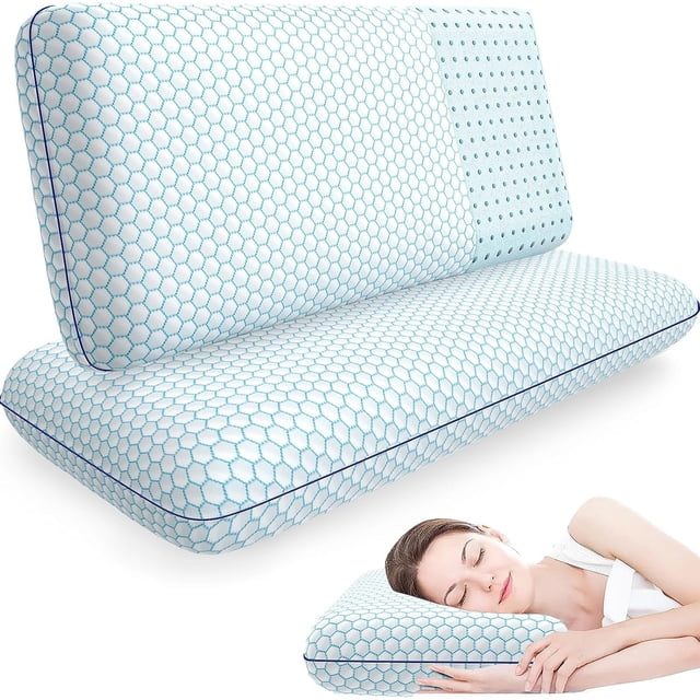 Almohadas viscoelásticas CushyOasis para los costados, la espalda y el estómago