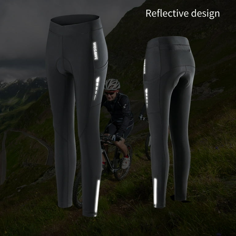 Women Cycling Pants with Pocket Breathable Gel Padded Bike Bicycle Pants  Tights for Biking Running Jogging